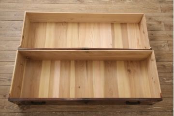 米沢箪笥の見た目を変えずに綺麗にリペア!内部に切り欠き加工をし、天板を補強。(和たんす、ローチェスト、収納箪笥、時代箪笥、引き出し)