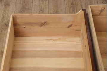 米沢箪笥の見た目を変えずに綺麗にリペア!内部に切り欠き加工をし、天板を補強。(和たんす、ローチェスト、収納箪笥、時代箪笥、引き出し)