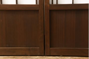 障子戸4枚をリペア&カスタム!リサイズし、戸車・引手金具を取り付け。障子はプラスチック障子に張り替え。現状に近い色味に着色仕上げ。(引き戸、建具)