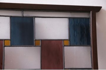 明治大正期の衝立をリペア&カスタム!オリジナルのステンドグラスをはめ込み、レトロモダンな仕上がりに。(つい立て、間仕切り)