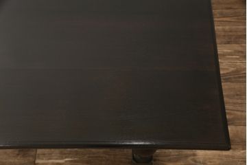 大正時代のダイニングテーブルをリペア&カスタム!幕板下に取り付けられていた桟は取り外し、色味は脚に合わせて着色して仕上げ。(作業台、食卓)