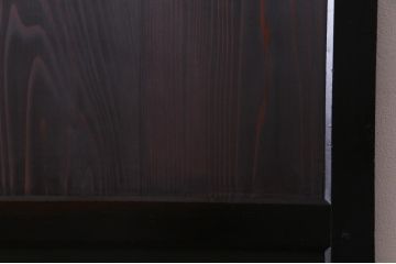 明治大正期の帯戸をリペア&カスタム!オリジナルのステンドグラスをはめ込み、木目を活かして着色仕上げ。(引き戸、板戸、ガラス戸、建具)