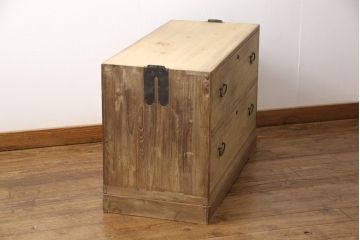 昭和中期の箪笥の見た目を変えずに綺麗にリペア!蜜?ワックス仕上げ。(ローボード、テレビ台、チェスト、引き出し、桐箪笥、桐たんす)