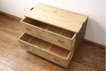 昭和中期の箪笥の見た目を変えずに綺麗にリペア!蜜?ワックス仕上げ。(ローボード、テレビ台、チェスト、引き出し、桐箪笥、桐たんす)