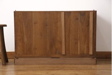 昭和中期の箪笥の見た目を変えずに綺麗にリペア!蜜?ワックス仕上げ。(ローボード、テレビ台、チェスト、引き出し、桐箪笥、桐たんす)