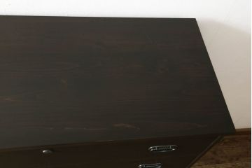 桐箪笥をリペア&カスタム!天板を取り付け、全体をチェスナット系の色に着色仕上げ。(収納箪笥、和タンス、衣装箪笥、整理タンス、引き出し)
