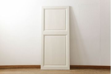 フランスアンティークの木製ドアをリペア&カスタム!高さと幅をリサイズし、鍵金具を取り外して埋木。アンティークのホワイトにペイント仕上げ。(扉、建具)