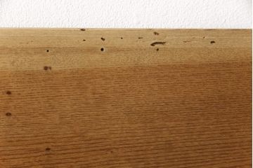 アンティークの蔵戸をリペア&カスタム!鍵穴を塞ぎ、裏面の閂を釘止め。外部用の塗料で仕上げ。(玄関戸、玄関ドア、引き戸)