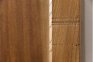 アンティークの蔵戸をリペア&カスタム!鍵穴を塞ぎ、裏面の閂を釘止め。外部用の塗料で仕上げ。(玄関戸、玄関ドア、引き戸)