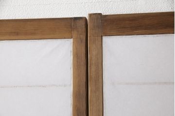 障子戸の見た目を変えずに綺麗にリペア!プラスチック障子に張替え、クリアワックスで仕上げ。(引き戸、建具)