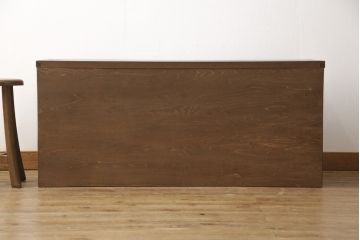 箪笥ローボードをリペア&カスタム!内部棚、左右の仕切りを外しあらたに棚板1枚製作。本体は現状をベースに着色。(戸棚、収納棚)