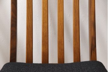 チェア2脚をリペア&カスタム!ご希望の生地で座面を張り替え、本体は現状をベースに着色。(ダイニングチェア、椅子、ビンテージ)