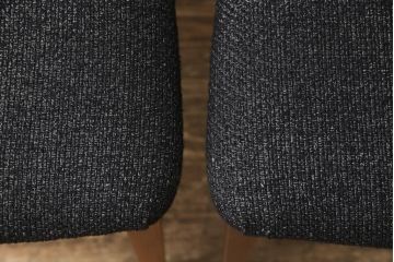 チェア2脚をリペア&カスタム!ご希望の生地で座面を張り替え、本体は現状をベースに着色。(ダイニングチェア、椅子、ビンテージ)