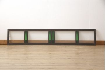 色ガラス入り欄間をリペア&カスタム!ご希望の幅にリサイズ。(明り取り、明かり取り)