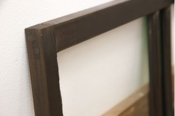 色ガラス入り欄間をリペア&カスタム!ご希望の幅にリサイズ。(明り取り、明かり取り)