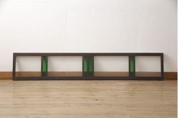 色ガラス入り欄間をリペア&カスタム!ご希望の幅にリサイズ。(明り取り、明かり取り)