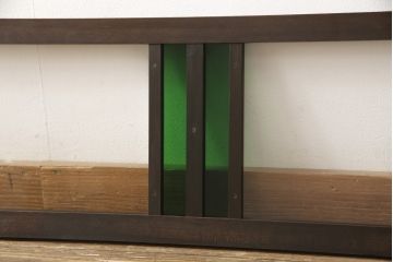 色ガラス入り欄間をリペア&カスタム!ご希望の幅にリサイズ。(明り取り、明かり取り)