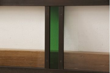 色ガラス入り欄間をリペア&カスタム!ご希望の幅にリサイズ。(明り取り、明かり取り)