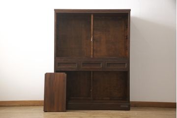 食器棚をリペア&カスタム!キャスター、コンセントを取り付け。(戸棚、収納棚、キャビネット)