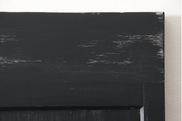 ガラス戸をリペア&カスタム!高さをリサイズし、中央のガラスのみ市松デザインのガラスに交換。戸車を取付け、付け足した部材は本体の色味に合わせて着色。(引き戸、建具)