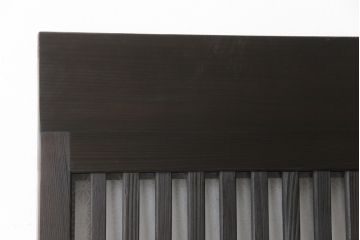 ガラス入り格子戸2枚をリペア&カスタム!高さと幅をリサイズし、ガラスは当店オリジナルの麻の葉紋様ガラスに交換。色味は当店商品を参考に着色。(引き戸、玄関戸、建具)