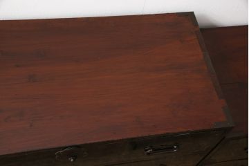 庄内箪笥の見た目を変えずに綺麗にリペア!元の雰囲気を残しつつ研磨して仕上げ。(重ね箪笥、時代箪笥、引き出し)