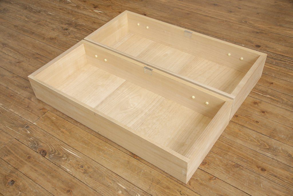 加茂総桐箪笥をリペア&カスタム!上段の引き出し枠を取り払い、衣装盆の受け製作。下段引き出し3杯のうち1杯をカットし高さをリサイズ。(並厚、総桐たんす、桐タンス、着物箪笥、衣装タンス)