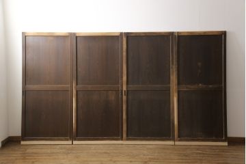 板戸4枚をリペア&カスタム!高さと幅をリサイズし、引手・戸車を取付け。(板戸、引き戸、建具)