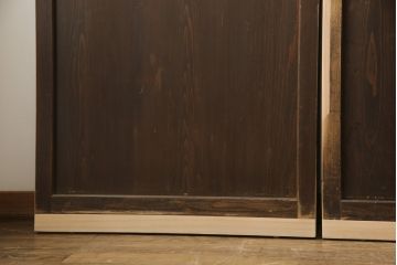 板戸4枚をリペア&カスタム!高さと幅をリサイズし、引手・戸車を取付け。(板戸、引き戸、建具)