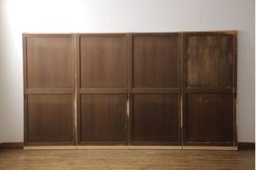 板戸4枚をリペア&カスタム!高さと幅をリサイズし、引手・戸車を取付け。(板戸、引き戸、建具)