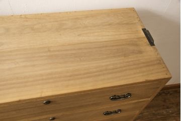 総桐箪笥をリペア&カスタム!桐材本来の木目や木色を生かしたナチュラル仕上げ。(桐たんす、和タンス、衣装箪笥、ヴィンテージ)