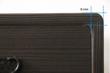 総桐箪笥の見た目を変えずに綺麗にリペア!当店商品を参考に濃い茶色に着色。(整理タンス、小抽タンス、衣装箪笥、桐たんす)