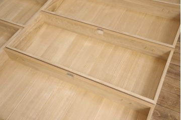 総桐紀州箪笥をリペア&カスタム!本体は蜜蝋ワックスにて木地色仕上げ。(四方丸、胴厚、総桐箪笥、桐たんす、引き出し、チェスト、衣装箪笥)