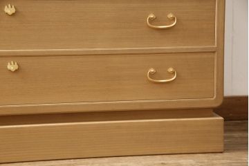 総桐紀州箪笥をリペア&カスタム!本体は蜜蝋ワックスにて木地色仕上げ。(四方丸、胴厚、総桐箪笥、桐たんす、引き出し、チェスト、衣装箪笥)