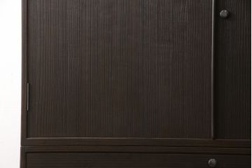 加茂総桐箪笥をリペア&カスタム!引出しを調整し、現状稼働しない鍵を使用できるようリペア。背板の割れは埋木処理。本体は当店商品を参考に着色仕上げ。(並厚、四方丸、総桐たんす、衣装箪笥、着物箪笥、和タンス)