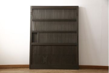 蔵戸をリペア&カスタム!戸首造作し、鎌錠・戸車を取り付け。色味は当店商品を参考に着色。(格子戸、引き戸、玄関戸)