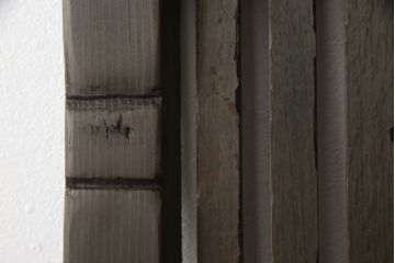 蔵戸をリペア&カスタム!戸首造作し、鎌錠・戸車を取り付け。色味は当店商品を参考に着色。(格子戸、引き戸、玄関戸)