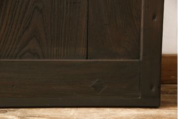 蔵戸をリペア&カスタム!戸首造作し、鎌錠・戸車を取り付け。色味は当店商品を参考に着色。(格子戸、引き戸、玄関戸)