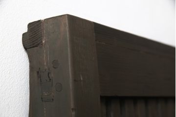 蔵戸をリペア&カスタム!戸首造作し、鎌錠・戸車を取り付け。色味は当店商品を参考に着色。(格子戸、引き戸、玄関戸)