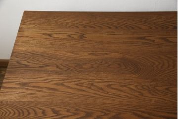 格納スツール8脚付きテーブルをリペア&カスタム!金属部をマットブラックペイントし、クラッキング塗装。(8人用ダイニングテーブル、作業台、ワークスペース)