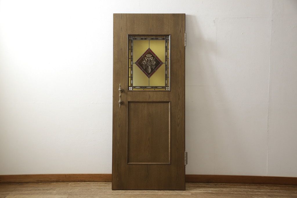 木製ドアをリペア&カスタム!高さをリサイズし、ローラー締まりを新しい物に交換。新材にて補修・加工した箇所は出来る限り本体の色味に合わせて着色。(扉、建具、ヴィンテージ)