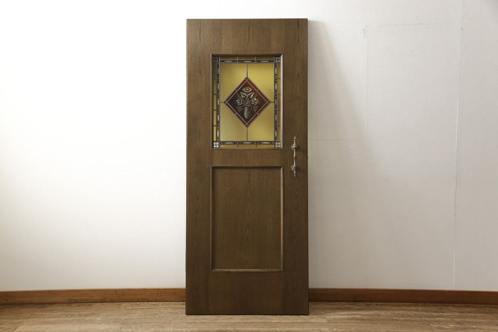 木製ドアをリペア&カスタム!高さをリサイズし、ローラー締まりを新しい物に交換。新材にて補修・加工した箇所は出来る限り本体の色味に合わせて着色。(扉、建具、ヴィンテージ)