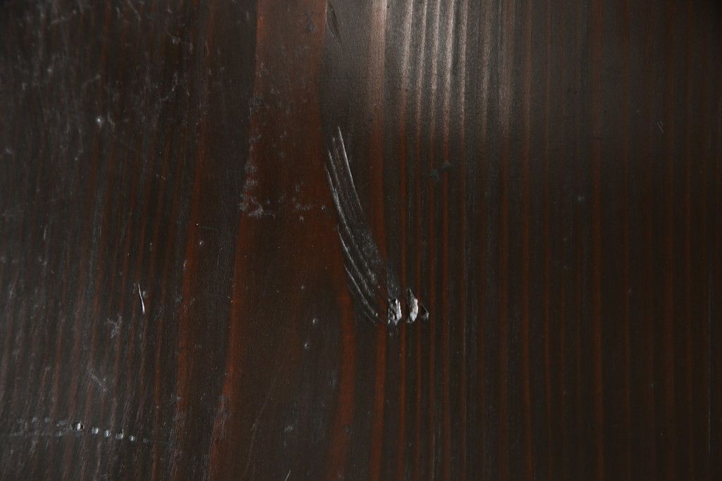 ガラス帯戸3枚をリペア&カスタム!高さをサイズし、調整式のV型戸車を取り付け。本体は現状の色味を活かして仕上げ。(建具、引き戸)