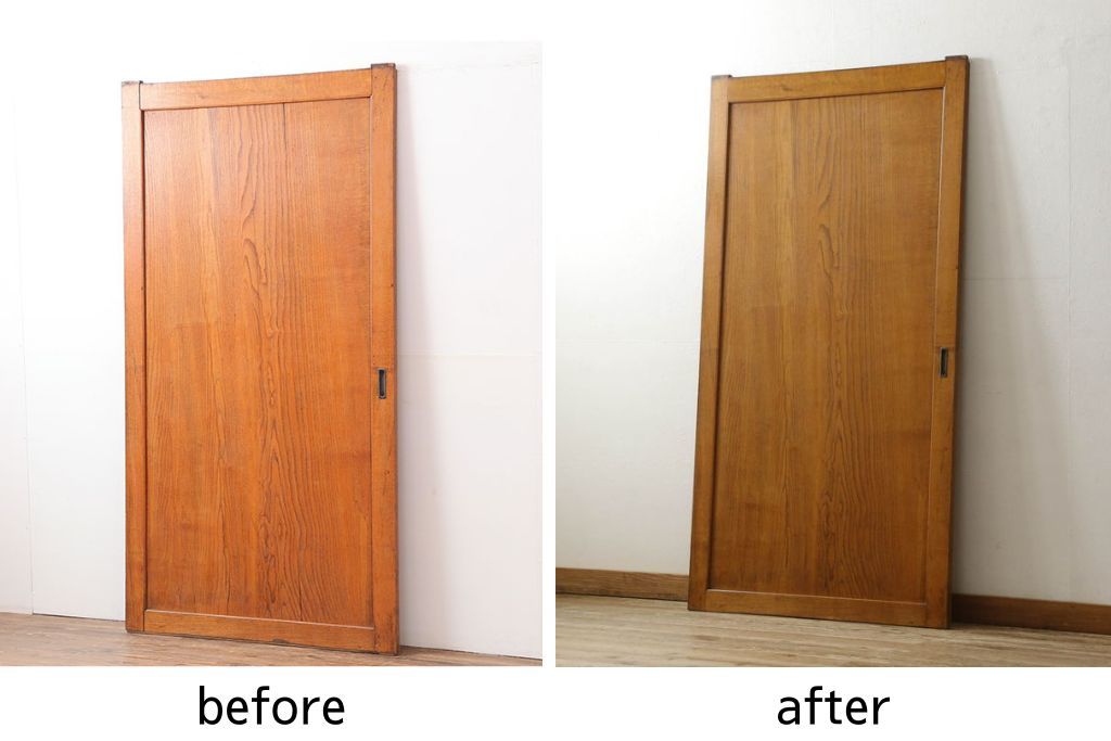 帯戸をリペア&カスタム!現状のお品物に合わせて1トーン程落ち着いた色に着色。(板戸、建具、引き戸)