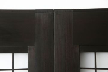 ガラス戸4枚をリペア&カスタム!高さと幅をリサイズし、ダークブラウン色に着色。(引き戸、建具)