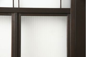 ガラス戸4枚をリペア&カスタム!高さと幅をリサイズし、ダークブラウン色に着色。(引き戸、建具)