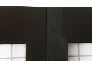 ガラス戸4枚をリペア&カスタム!高さと幅をリサイズし、ダークブラウン色に着色。(引き戸、建具)