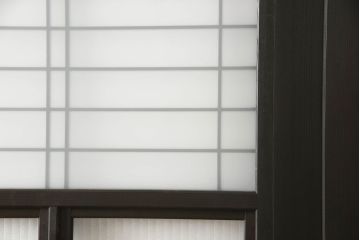 ガラス戸4枚をリペア&カスタム!高さと幅をリサイズし、ダークブラウン色に着色。(引き戸、建具)