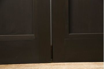 ガラス戸4枚をリペア&カスタム!高さと幅をリサイズし、ダークブラウン色に着色。(引き戸、建具)