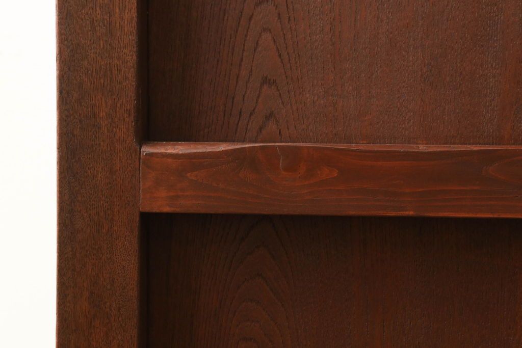 蔵戸をリペア&カスタム!格子裏面にガラスを組み入れ、表面は漆塗りを活かし、裏面は表面と近しい雰囲気になるよう着色。(玄関戸、玄関ドア、引き戸)